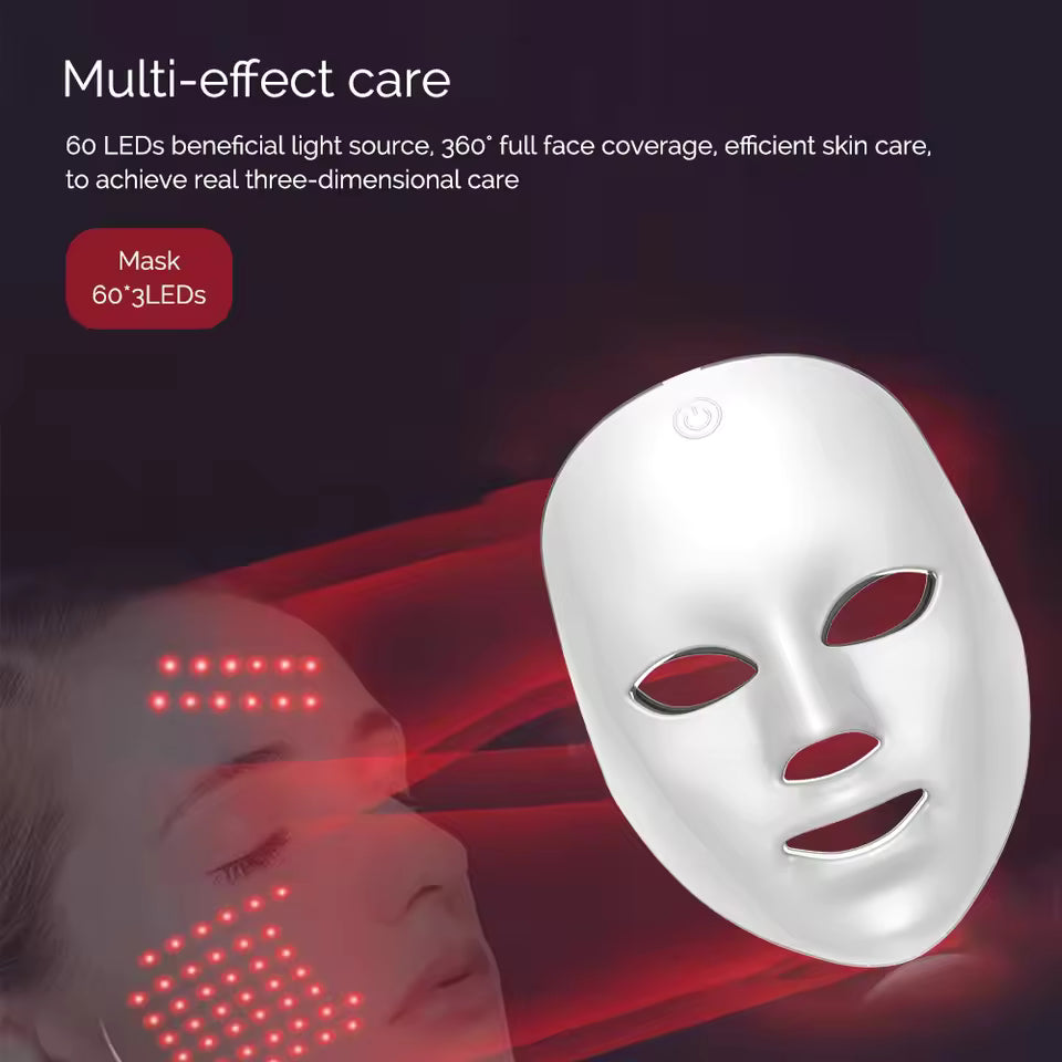 Facial LED Mask 7 Colors LED Photon Beauty Mask Skin